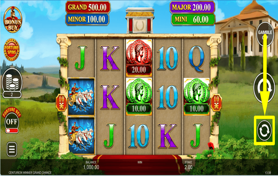 Centurion Winner Grand Chance CONFIGURER LA LECTURE AUTOMATIQUE.