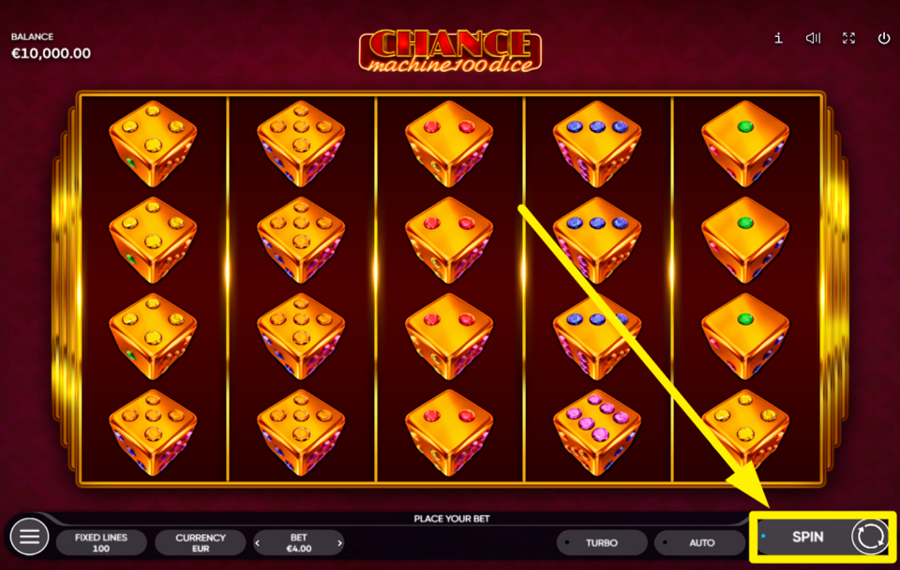 Chance Machine 100 Dice ¡GIRA PARA LA VICTORIA!