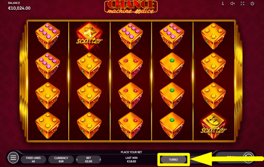 Chance Machine 40 Dice ALLOW FAST SPINS.