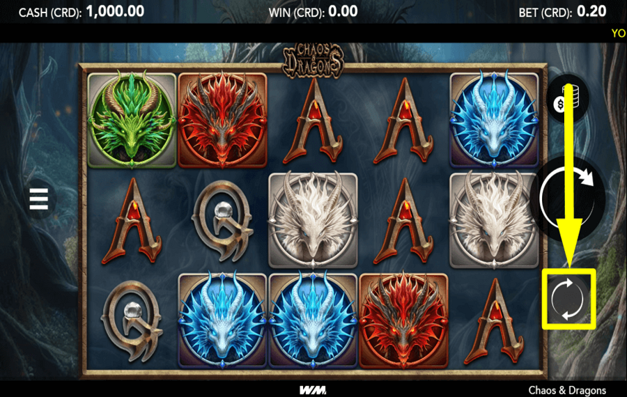 Chaos and Dragons USE AUTOMATIC SPINS.