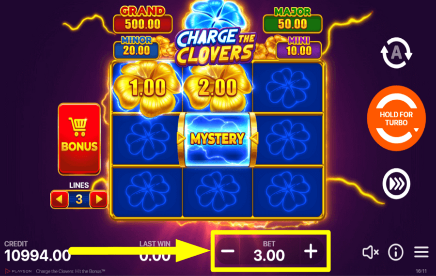 Charge the Clovers Hit the Bonus Setzen Sie Ihre Credits ein.