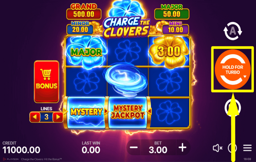 Charge the Clovers Hit the Bonus DREHEN, UM ZU GEWINNEN.