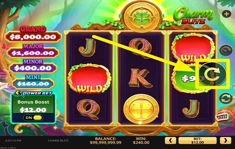 Charm Blitz DREH DREHEN UND GEWINNEN!