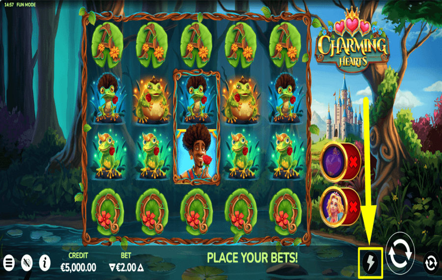 Charming Hearts Beschleunigen Sie Spins.