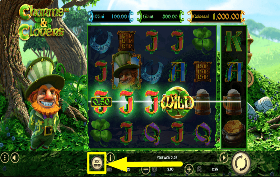 Charms And Clovers DOUBLE YOUR WINS.