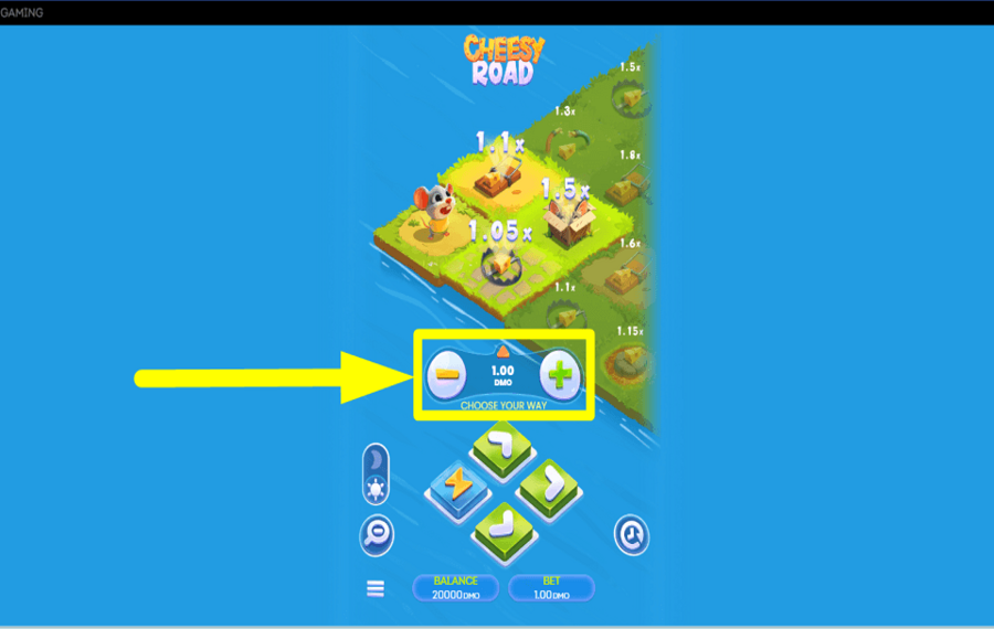 Cheesy Road CAST YOUR WAGER.