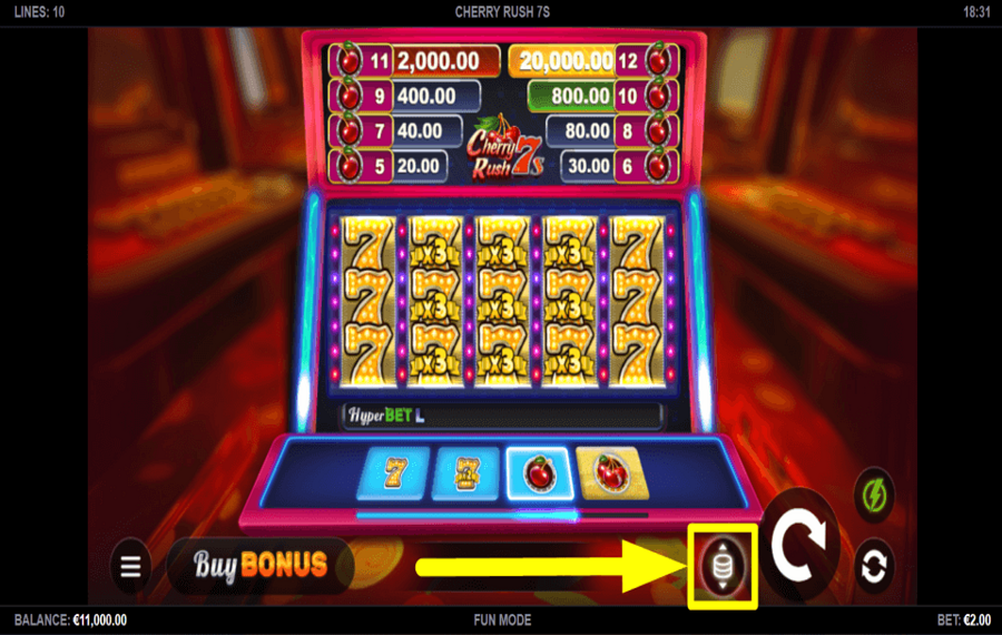 Cherry Rush 7s ВЫБЕРИТЕ СТАВКУ.