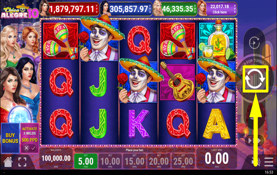 Chica Alegre 10 TOURNEZ POUR DES RÉCOMPENSES.
