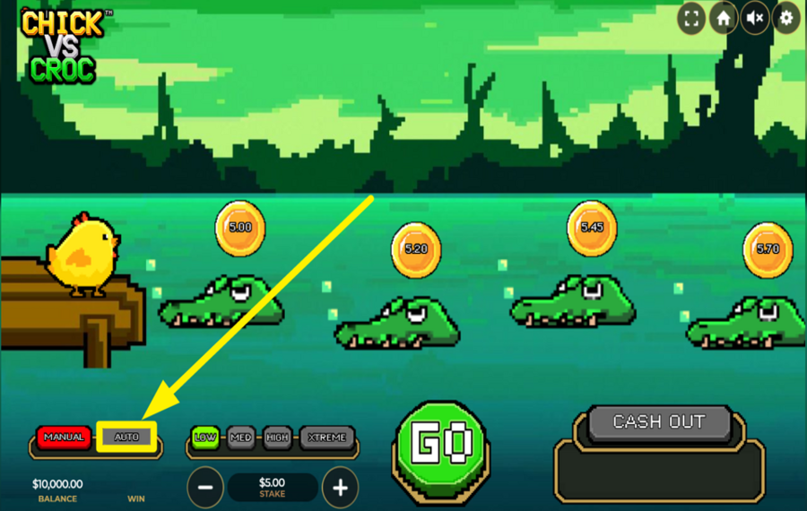 Chick vs Croc UTILISER LA LECTURE AUTOMATIQUE.