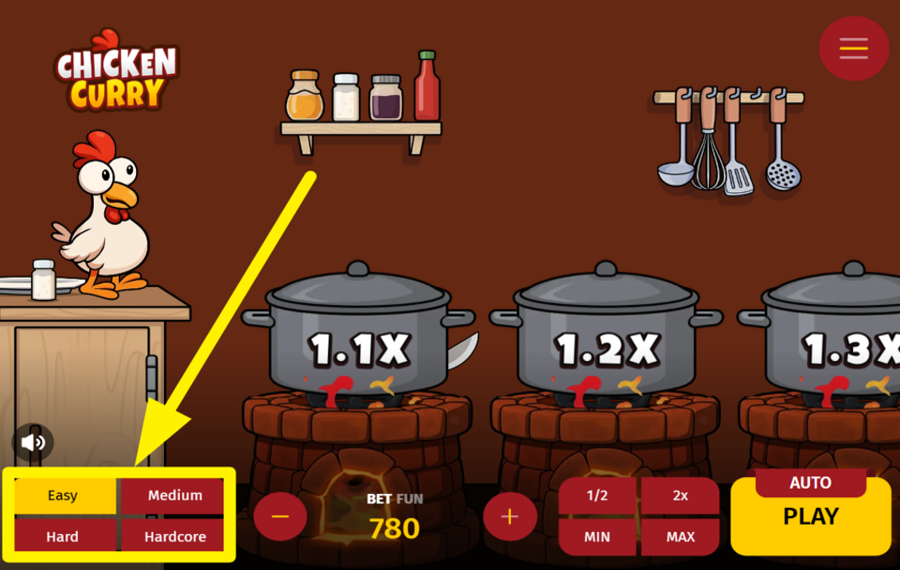 Chicken Curry CHOISISSEZ UN NIVEAU DE DIFFICULTÉ.