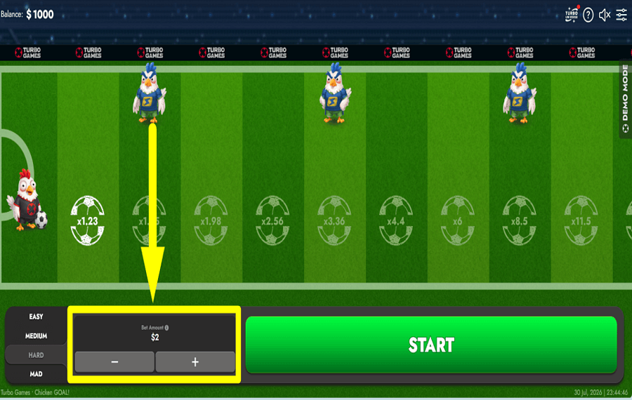 Chicken GOAL ВЫБЕРИТЕ СВОЮ СТАВКУ.