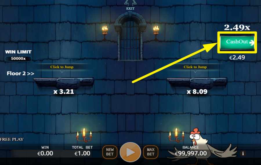 Chicken Leap CASH OUT YOUR WINNINGS.