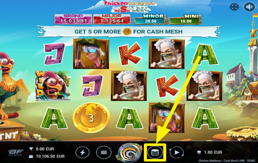 Chicken Madness Cash Mesh LINK WÄHLEN SIE EINEN EINSATZ.