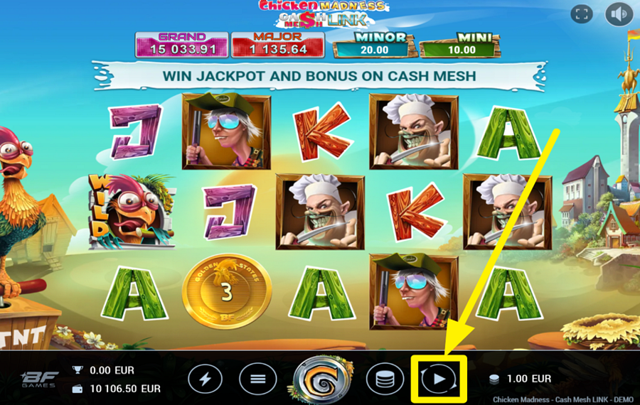 Chicken Madness Cash Mesh LINK AUTOMATISCHE SPRINGS AKTIVIEREN.