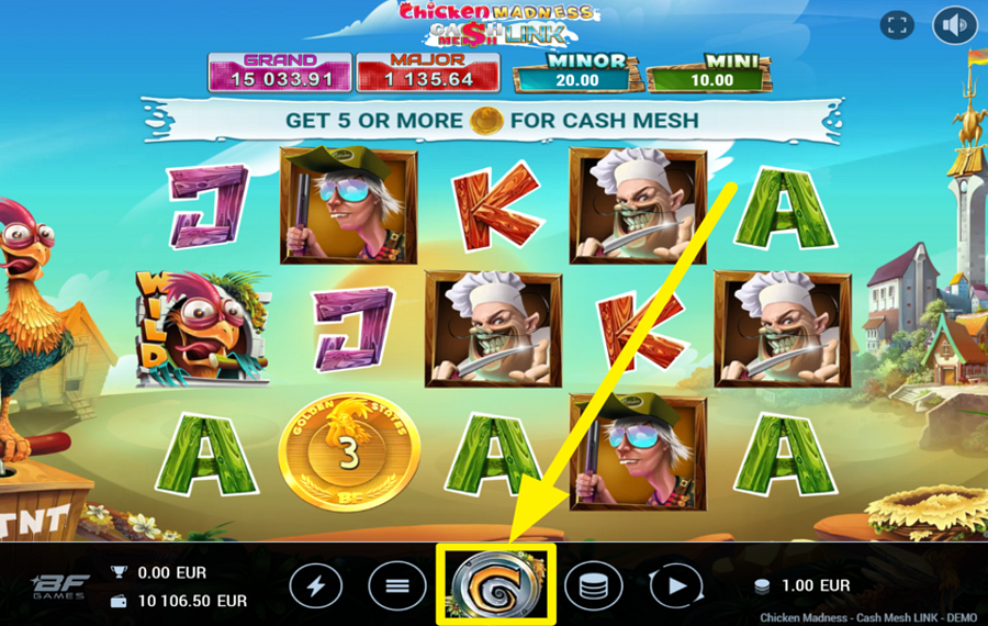 Chicken Madness Cash Mesh LINK DREHEN FÜR DEN ERFOLG!