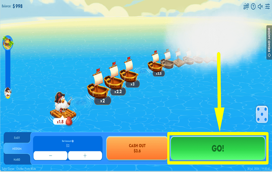 Chicken Pirate Route PROCEED FOR PRIZES.