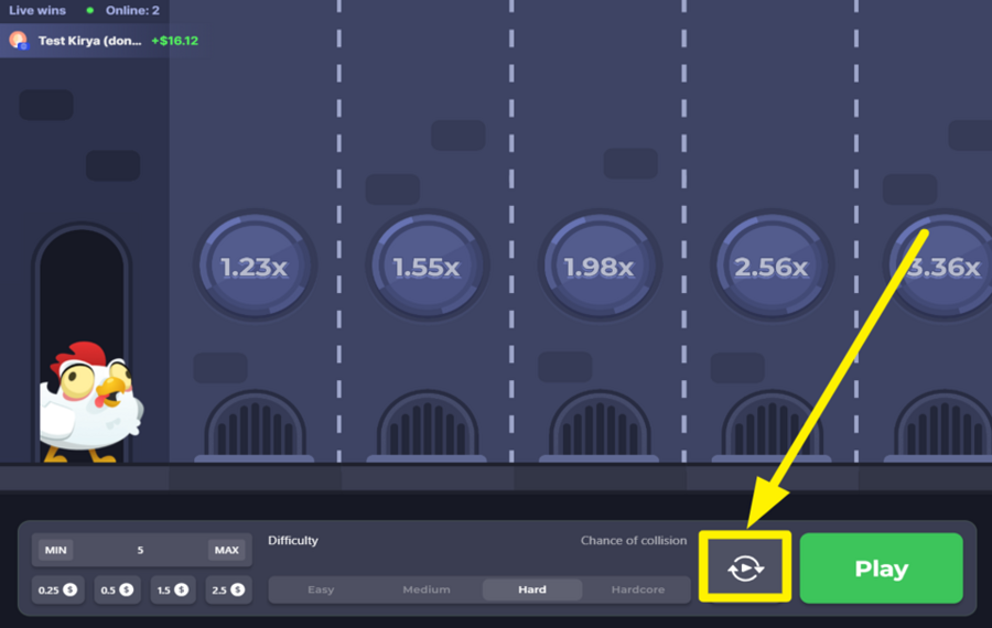 Chicken Road UTILISEZ LA FONCTION DE LECTURE AUTOMATIQUE.