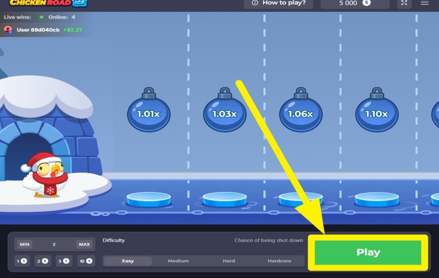 Chicken Road Ice INIZIA LA CORSA SUL GHIACCIO!