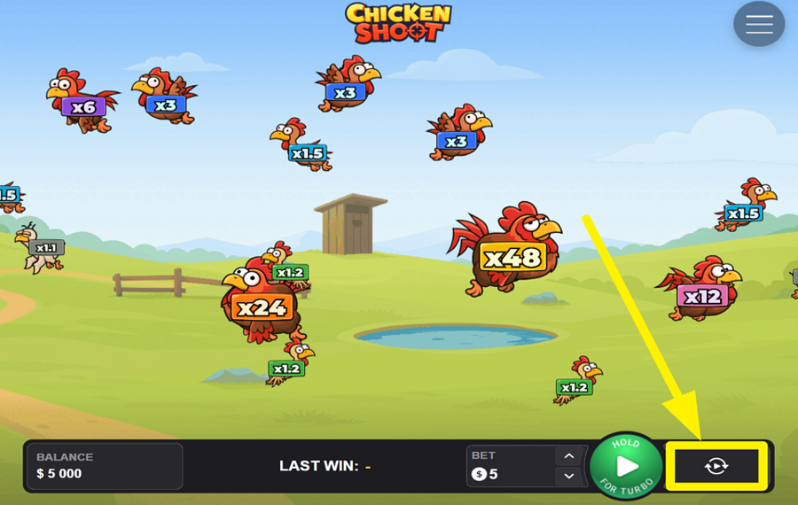 Chicken Shoot DISPARO AUTOMÁTICO.