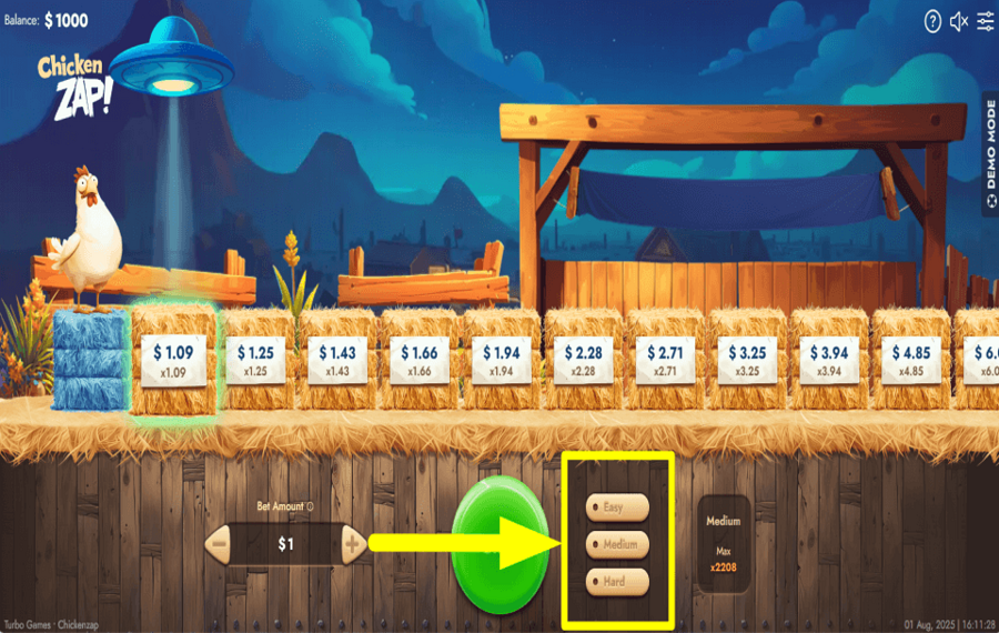 Chicken Zap DÉTERMINER LE RISQUE.