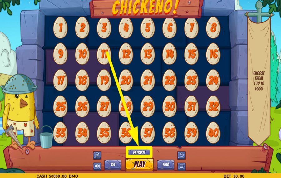 Chickeno ИЗМЕНИТЕ УРОВЕНЬ СЛОЖНОСТИ.