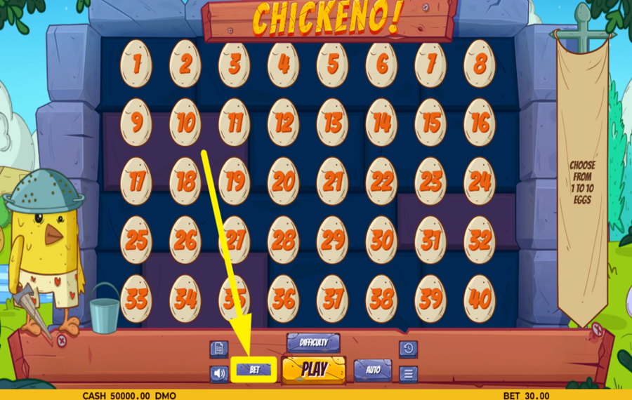 Chickeno ВЫБЕРИТЕ СТАВКУ.