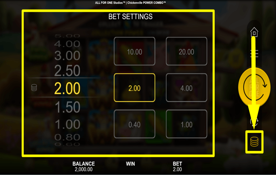 Chickenville Power Combo УСТАНОВИТЕ ОБЩУЮ СТАВКУ.