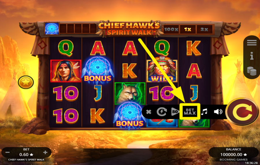 Chief Hawks Spirit Walk ÉTABLIR LA LIMITE DE MISE LA PLUS ÉLEVÉE.