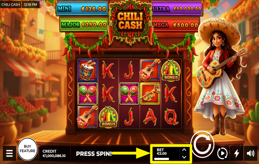 Chili Cash INDIQUEZ VOTRE MISE.