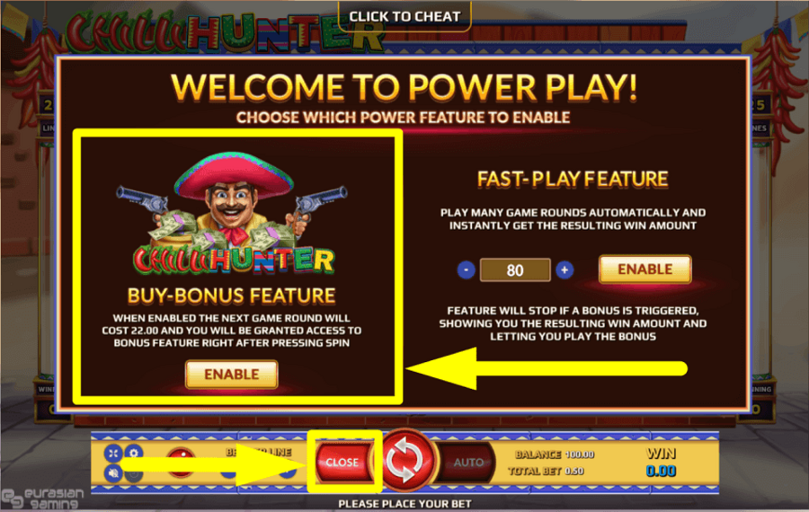 Chilli Hunter CHECK THE POWER FEATURE.