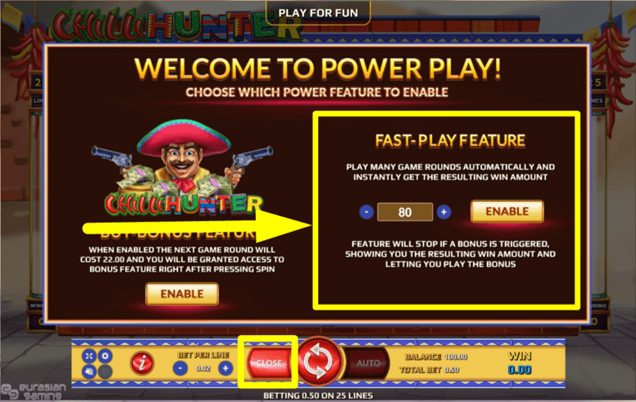 Chilli Hunter CONTROL GAME SPEED.