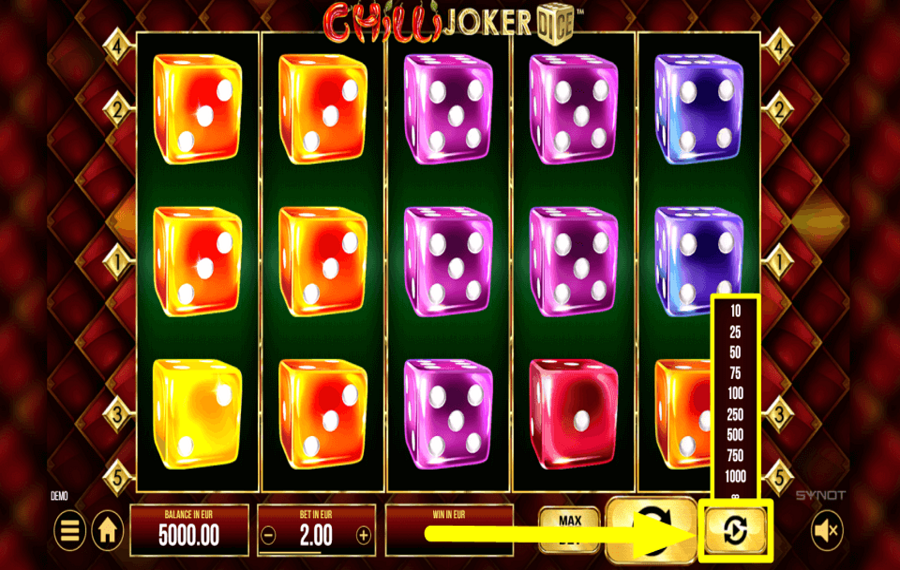 Chilli Joker Dice ACTIVATE AUTOPLAY.