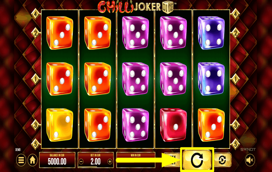 Chilli Joker Dice AIM FOR REWARDS.