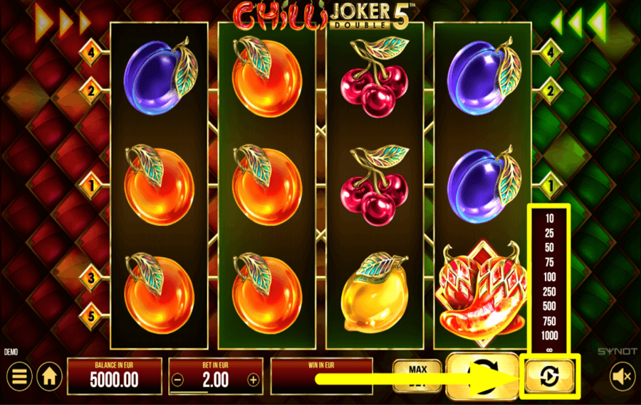 Chilli Joker Double 5 ПРОДОЛЖИТЬ АВТОМАТИЧЕСКИ.