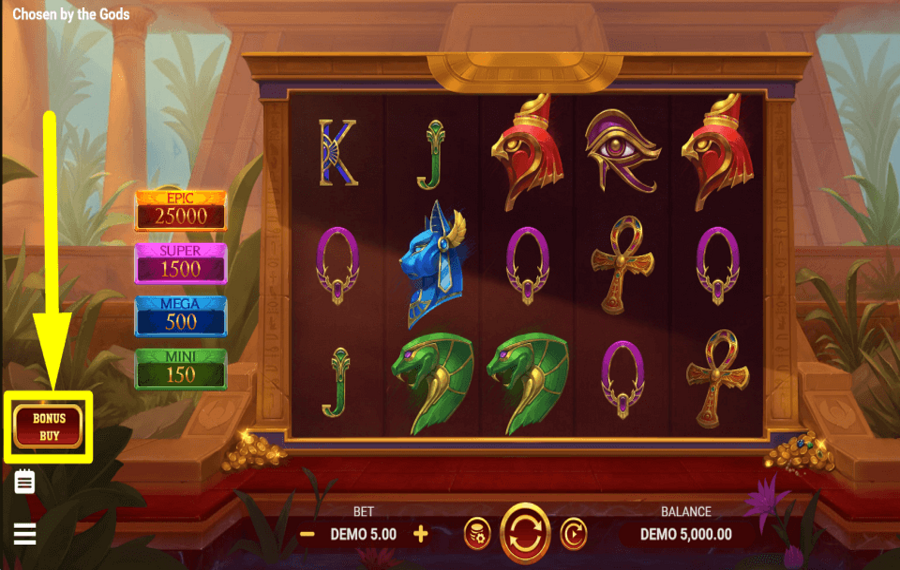 Chosen by the Gods ZAHLEN SIE FÜR DEN BONUS.