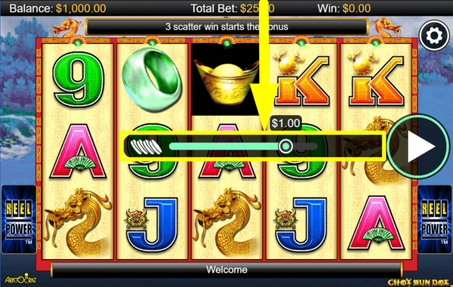 Choy Sun Doa УСТАНОВИТЕ ЗНАЧЕНИЕ СТАВКИ.