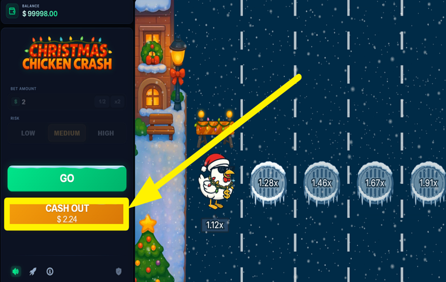 Christmas Chicken Crash ENCAISSEZ VOS RÉCOMPENSES.