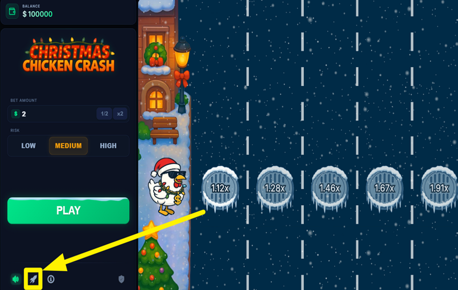 Christmas Chicken Crash ACTIVEZ LE MODE TURBO.