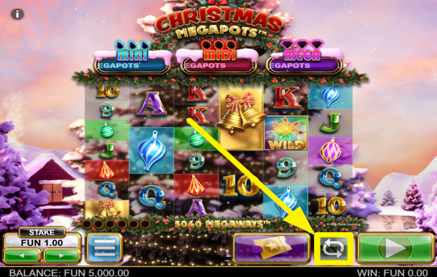 Christmas Megapots SPIN THE REELS AUTOMATICALLY.