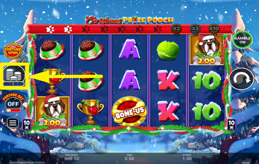 Christmas Prize Pooch ВЫБЕРИТЕ СУММУ СТАВКИ.