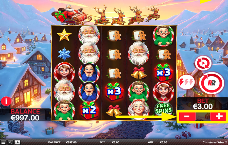 Christmas Wins 2 SPECIFY YOUR WAGER.