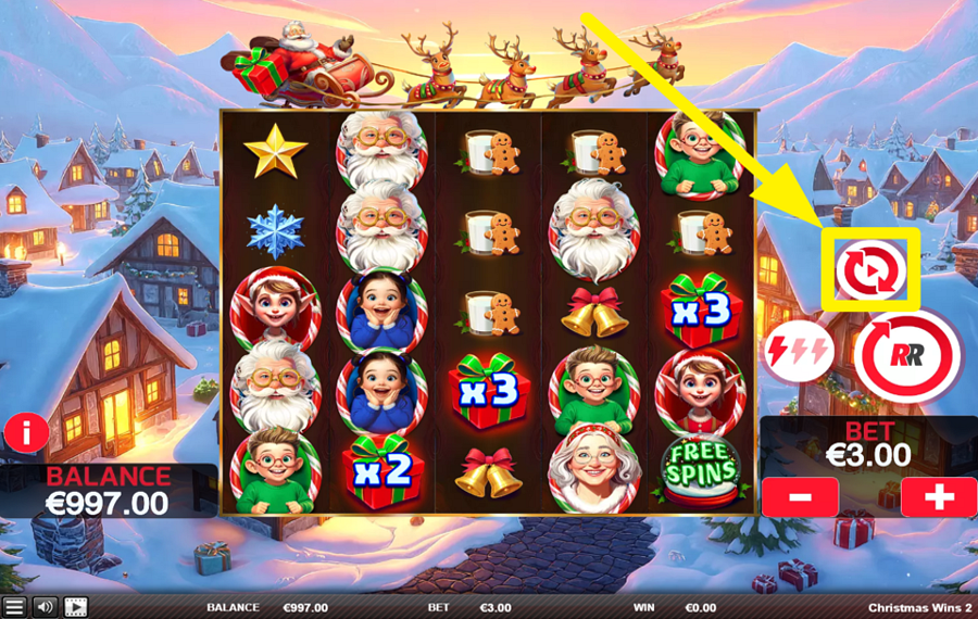 Christmas Wins 2 USE AUTOMATED SPINS.