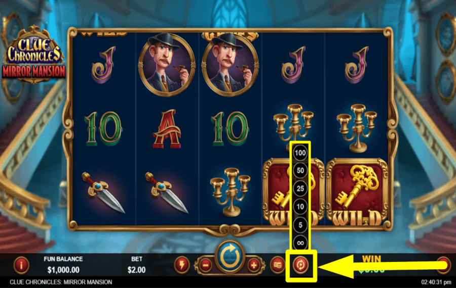 Clue Chronicles Mirror Mansion CONFIGURAR REPRODUCCIÓN AUTOMÁTICA.