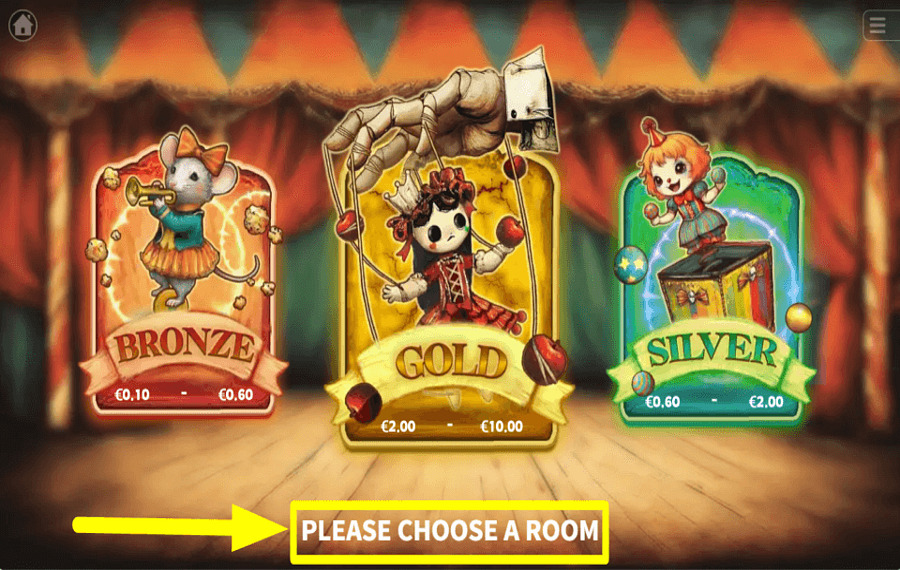Circus Hunting CHOOSE THE ROOM.