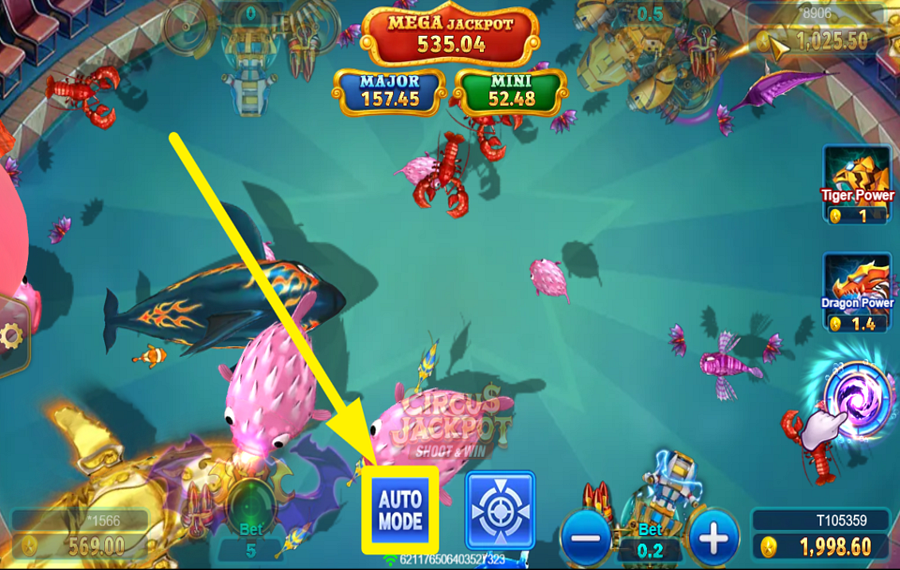 Circus Jackpot ACTIVER LE MODE AUTO.