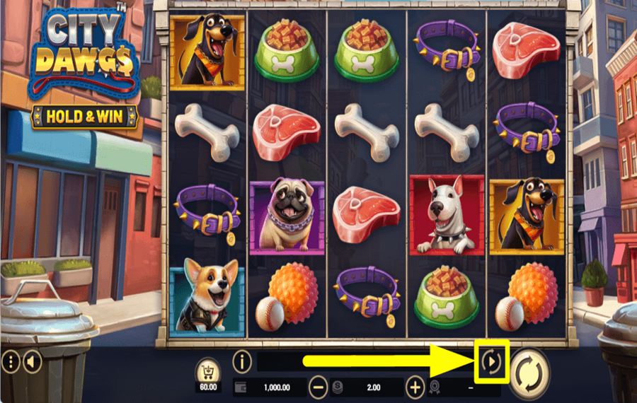 City Dawgs Hold and Win CONTINUA AUTOMATICAMENTE.