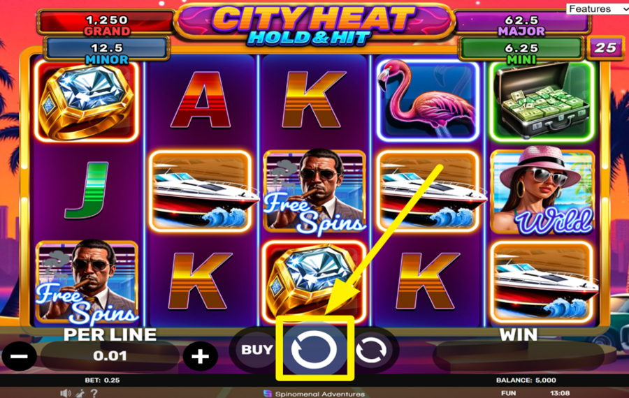 City Heat Hold and Hit COMMENCEZ VOTRE JEU !