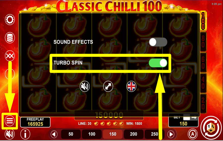 Classic Chilli 100 TURN TURBO ON.