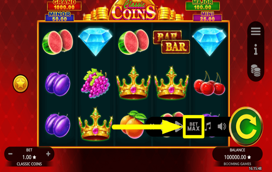 Classic Coins ENGAGEZ LE MAXIMUM DE CRÉDITS.