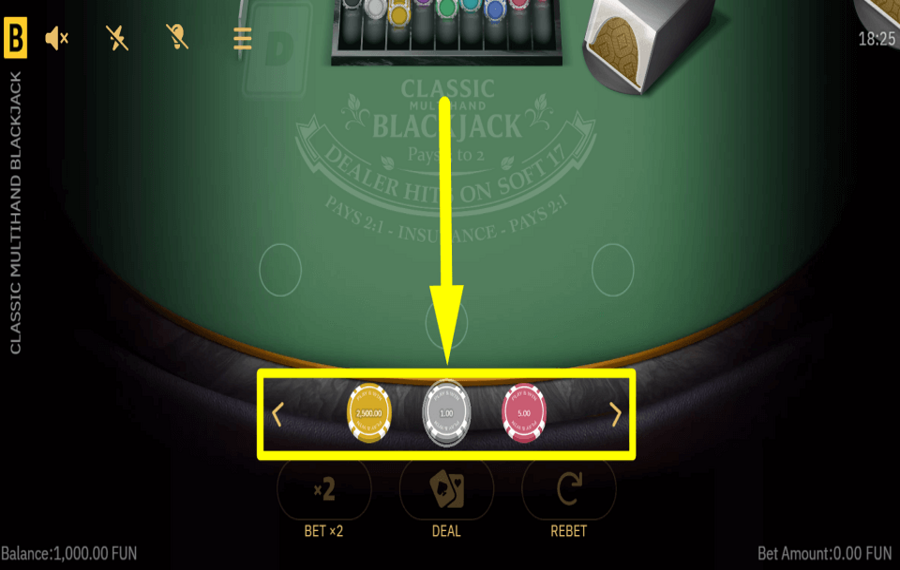Classic Multihand Blackjack PLANIFIEZ LE PARI.